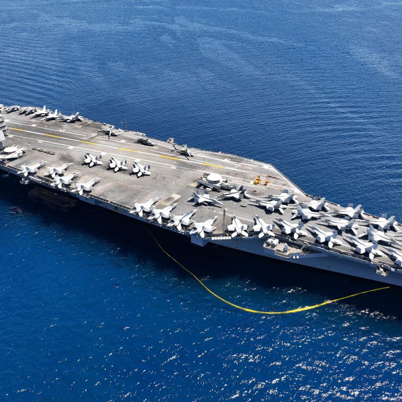 Le porte-avions USS Gerald R. Ford, le plus grand et le plus récent bâtiment de la marine américaine.